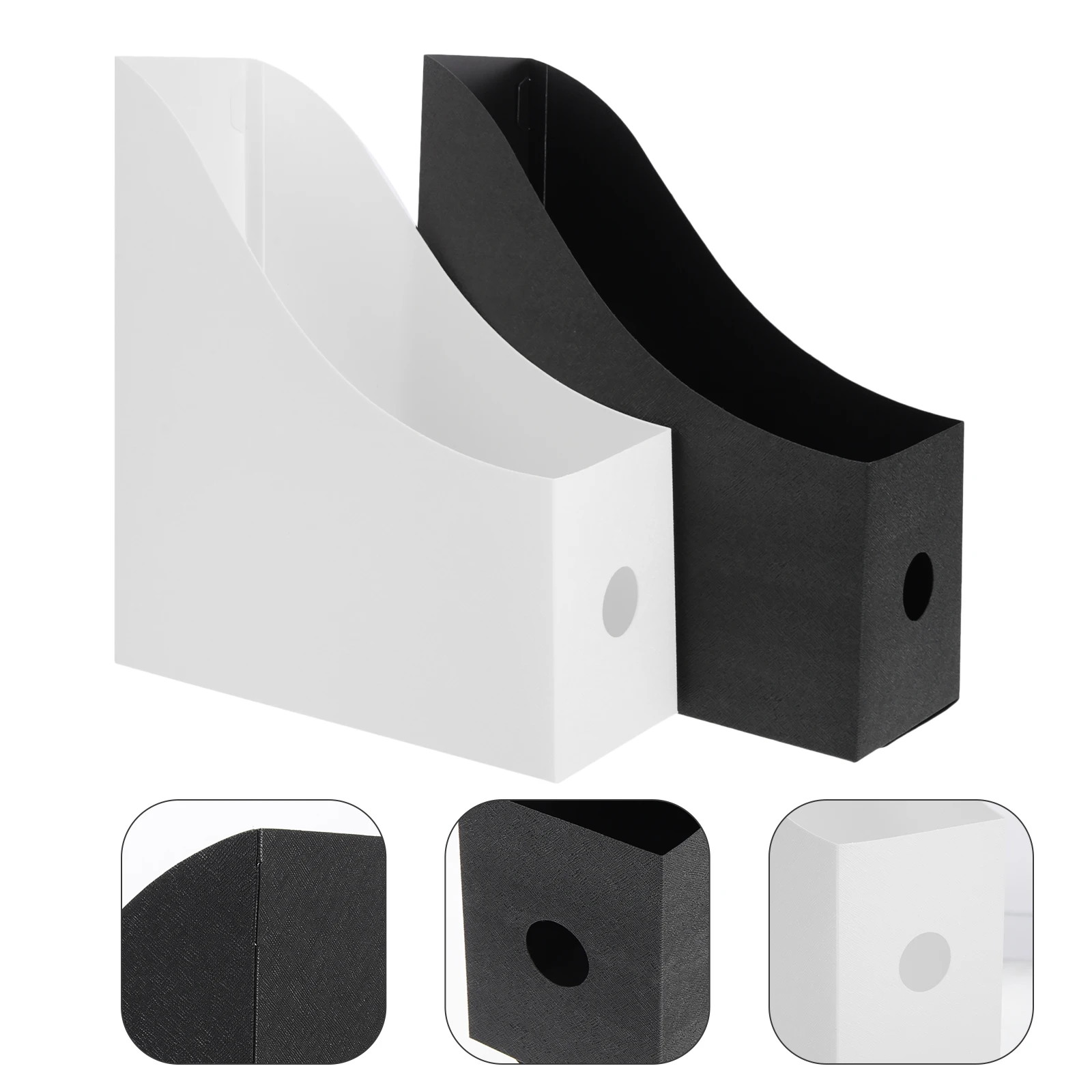 2 Pcs File Rack ganizer PP Magazine Holder Office Book Storage Bins Wear Resistant Desk ganizers for Student Classroom Library