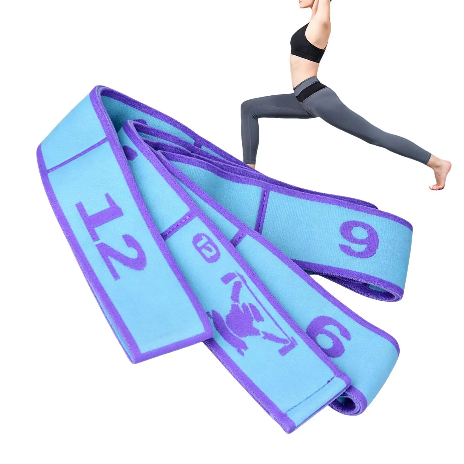 Multi-Section Elastic Yoga Resistance Bands Adult Child Dance Training Gym Home Pilates Exercise Pull Strap Belt Fitness Sports