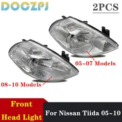 2PCS Left and Right Car Front Bumper Driving Lights Halogen Head Lamp For Nissan Tiida 2005 2006 2007 2008 2009 2010