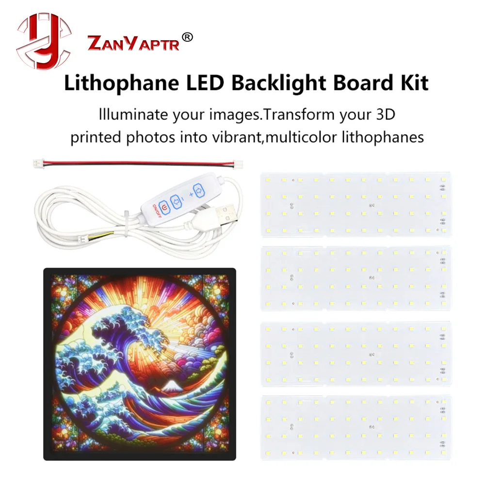 For Bambu lab P1 X1 A1 A1 mini 3d Printers Lithophane LED Backlight Board Kit DIY Lithophane Photo model for Bambu lab