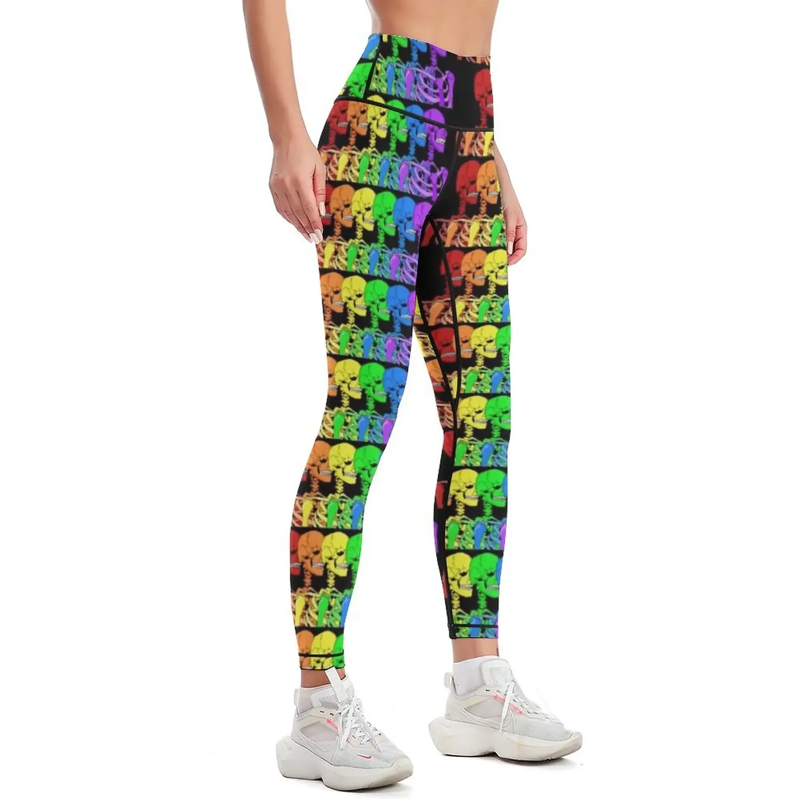 Queer Rainbow Skeletons Leggings Training pants sports woman gym sportswear gym Womens Leggings