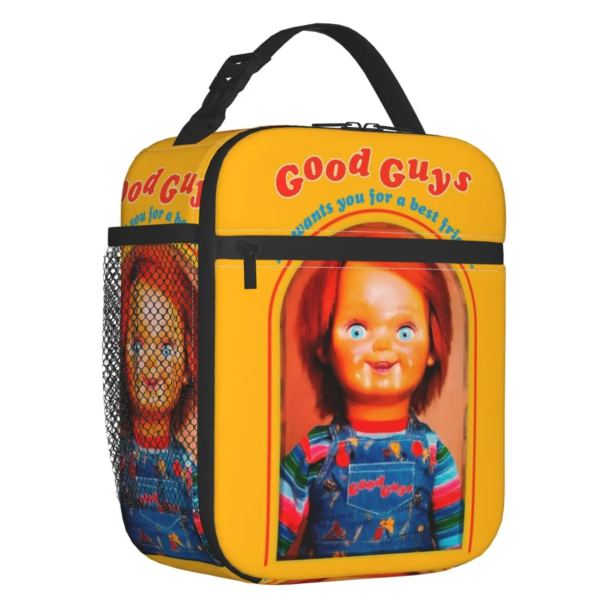 Chucky Retro Movies Thermal Insulated Lunch Bag Good Guys Child\'s Play Resuable Lunch Tote for Outdoor Picnic Storage Food Box