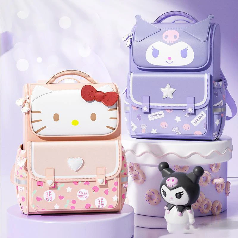 

Горячий Miniso Kawaii студенческий рюкзак Hello Kitty мультфильм водонепроницаемый протектор для позвоночника износостойкий большой емкости рюкзак подарок