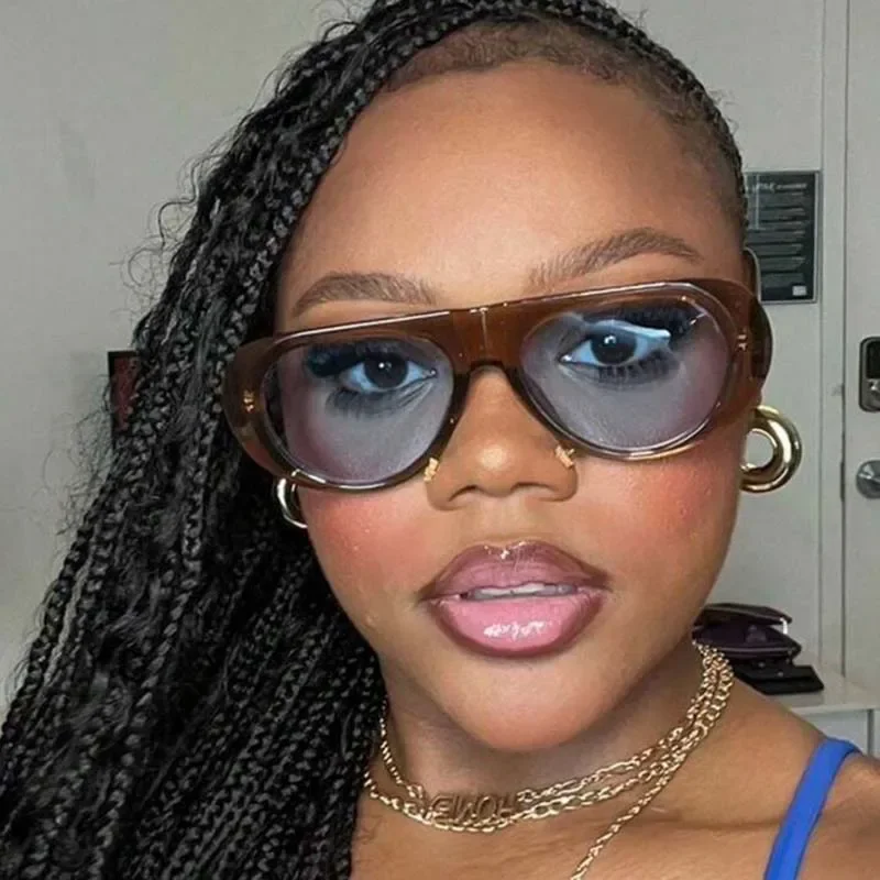 

Female Big Frame Square Sunglasses Women Men Stylish Geometric Sun Glasses Mirror Colors Designer Brand Fashion