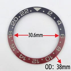 Original High Quality With GMT inlaid Ceramic Bezel Watch Accessories Suitable For Rolex Oyster Perpetual 38mm*30.6mm