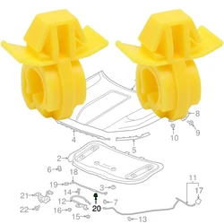 2X for Opel Vauxhall Signum Bonnet Cable Lock Stay Clips Hood Strut Prop Rod Retainer Fastener Accessories Rivet Spare Parts Kit