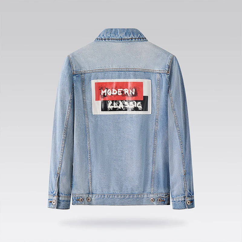 

Classic Faionable Men's Cotton Denim Jaet Comfortable Sli Spring New Arrival Youth ular Outerwear Casual Jeans Coat