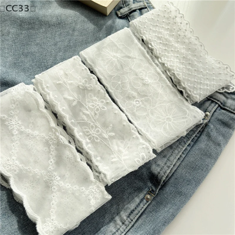 

〔CC33〕1Pcs Sweet Lace Belt For Women To Match Skirts And Jeans, White Silk Belt, Long Silk Scarf, Suitable For Daily Wear
