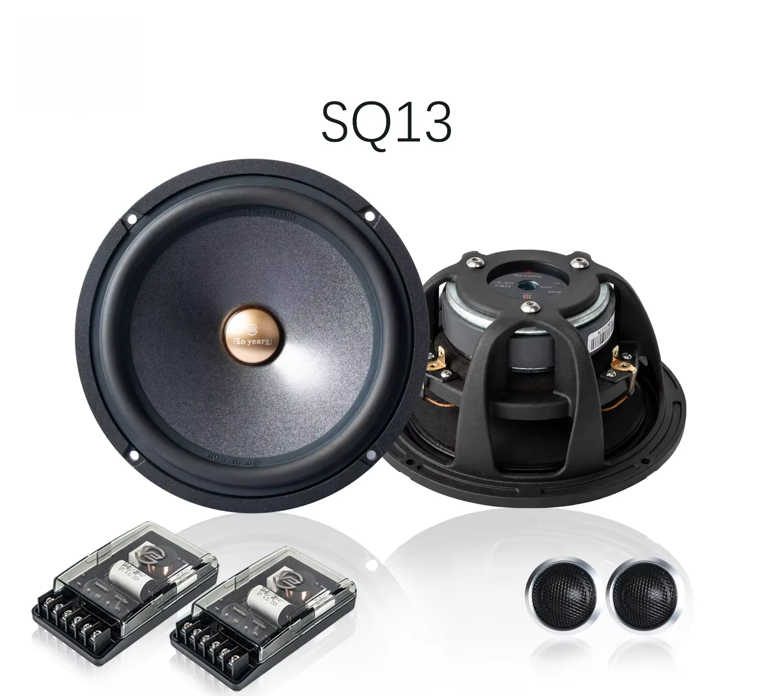 6.5Inch 2Way Aluminum Car Audio Speaker 4 Ohms 60W RMS Veaudio SQ13 Stock Ready to Ship Wholesale for Car Audio Upgrade