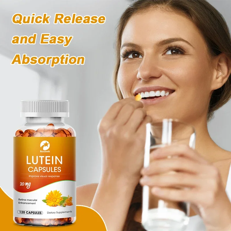 Lutein Capsules 20mg Zeaxanthin Capsules for Aging Oxidative Relieving Eye Fatigue and Dryness Vision Care Support