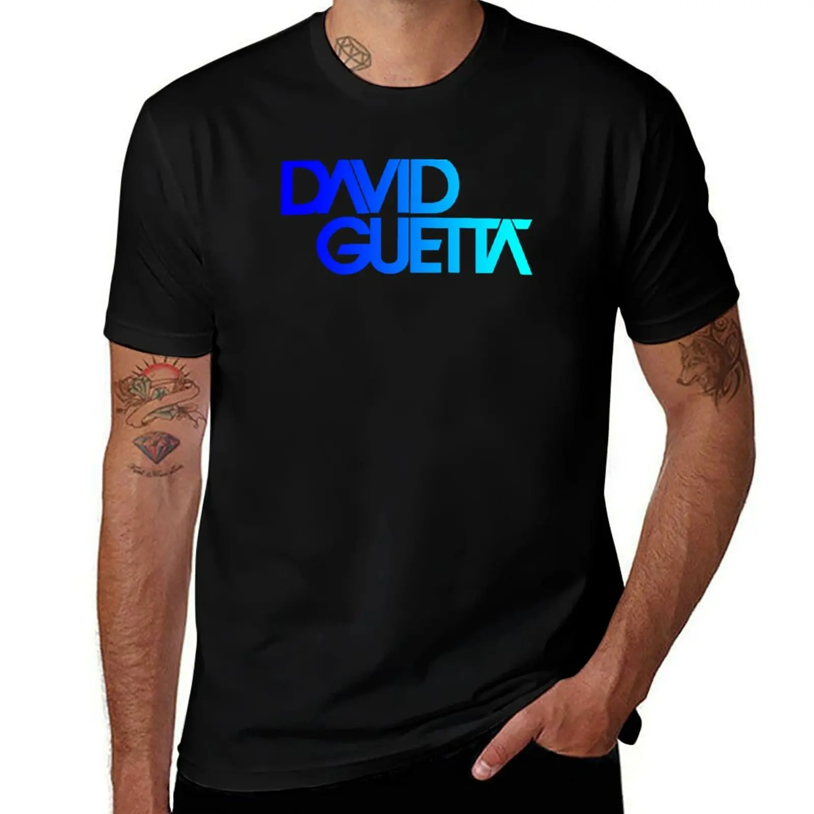 Футболка с логотипом David Guetta saturated sky, модная футболка с буквенным принтом