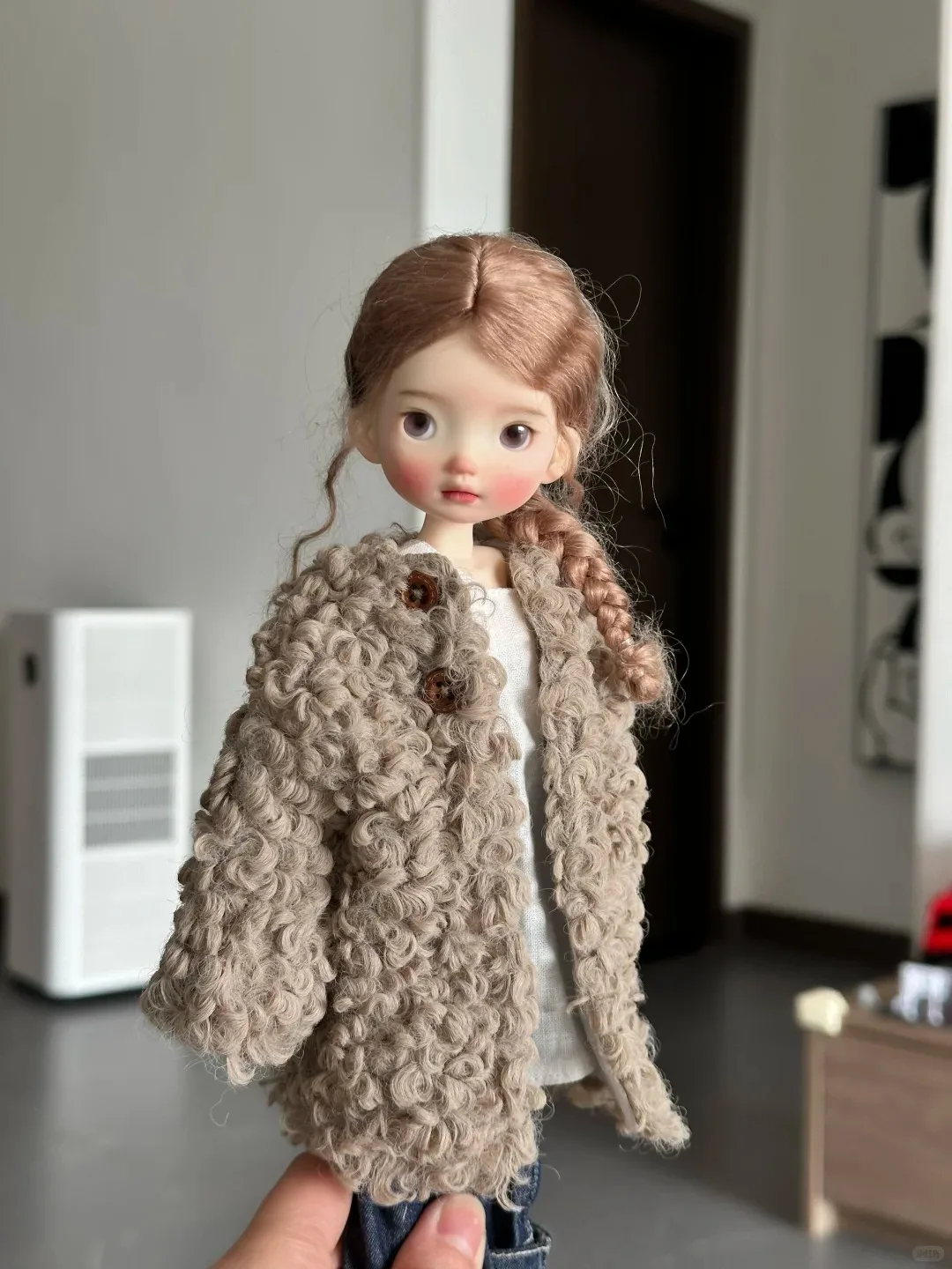 

Кукла BJD DaMeng 1/6 Xiaokui, полный комплект, без одежды, в наличии, Qbaby, большая голова, улыбающаяся, шарнирная, из смолы, художественная кукла для девочек