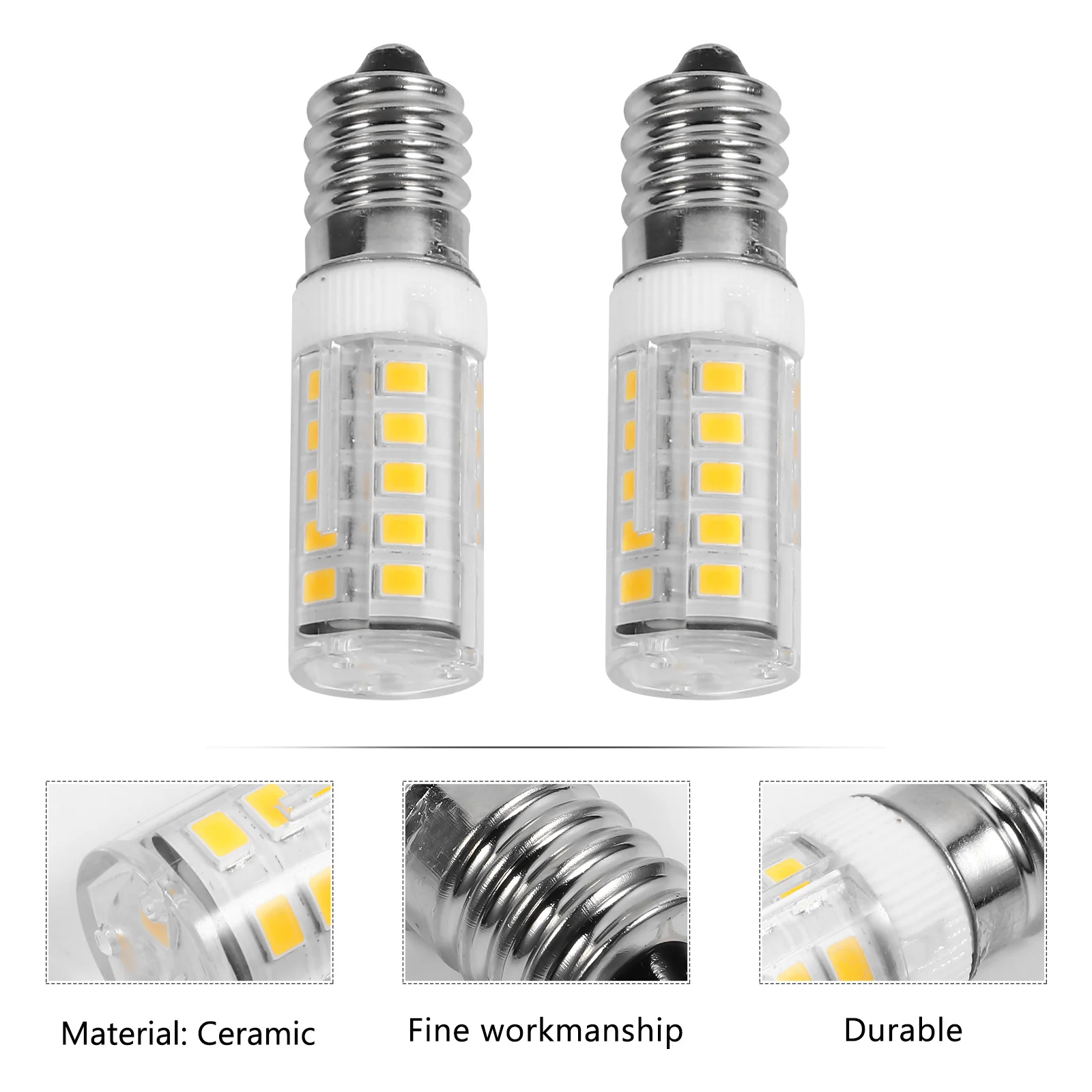 2Pcs LED Energy Efficient Replacement Bulbs E14 Low Power for Kitchen Ventilator Sewing Machine Warm Light Lamp