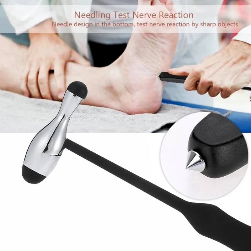 Medical Diagnostic Neurological Reflex Percussion Ergonomic Percussor Buck Hammer for Nerve Test Massage Tool