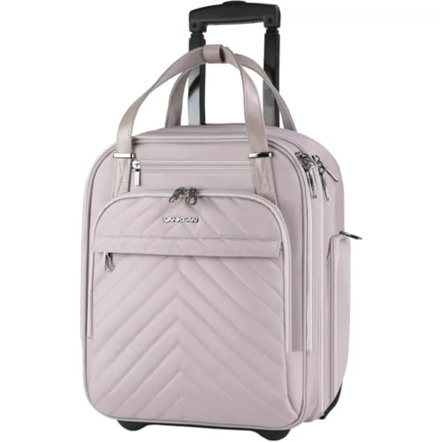 

Carry On Underseat 16-inch Multi-functional Underseater Lightweight Overnight Suitcase with Wheels Roller Case for Women Travel