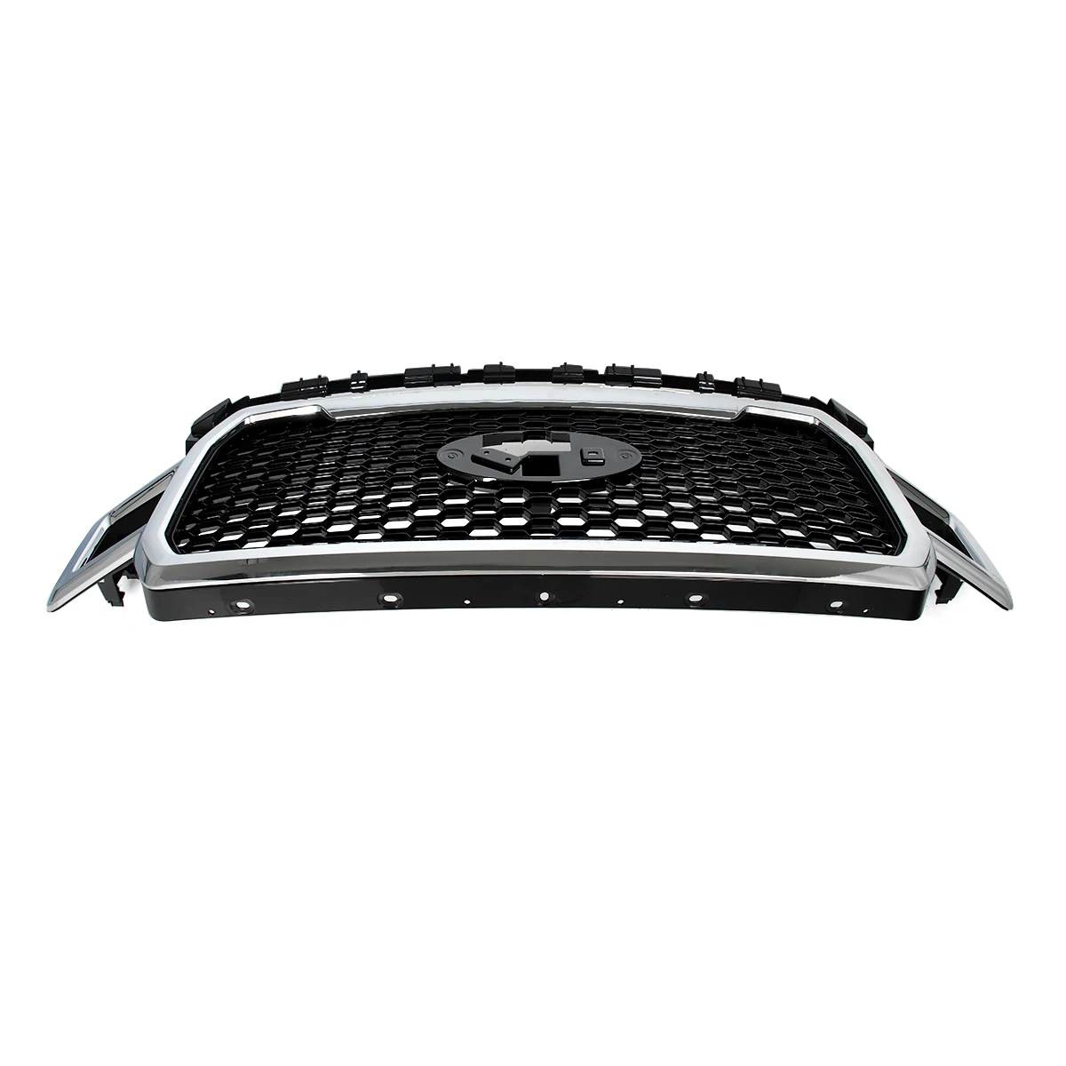 

Chrome Frame Gloss Black Grill Fits For Ford F-150 F150 2018 2019 2020 Front Bumper Grille Grill Honeycomb XL Standard Pickup