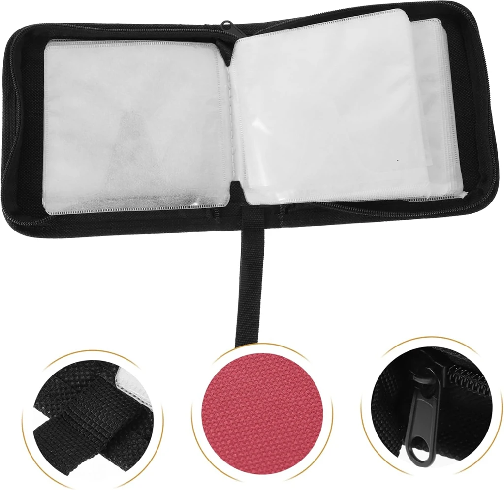 

1pc Portable CD/DVD Zipper Storage Case - Holds 40 Discs, Travel-Friendly Wallet Binder, Organizer for Car & Home Use - Protecti