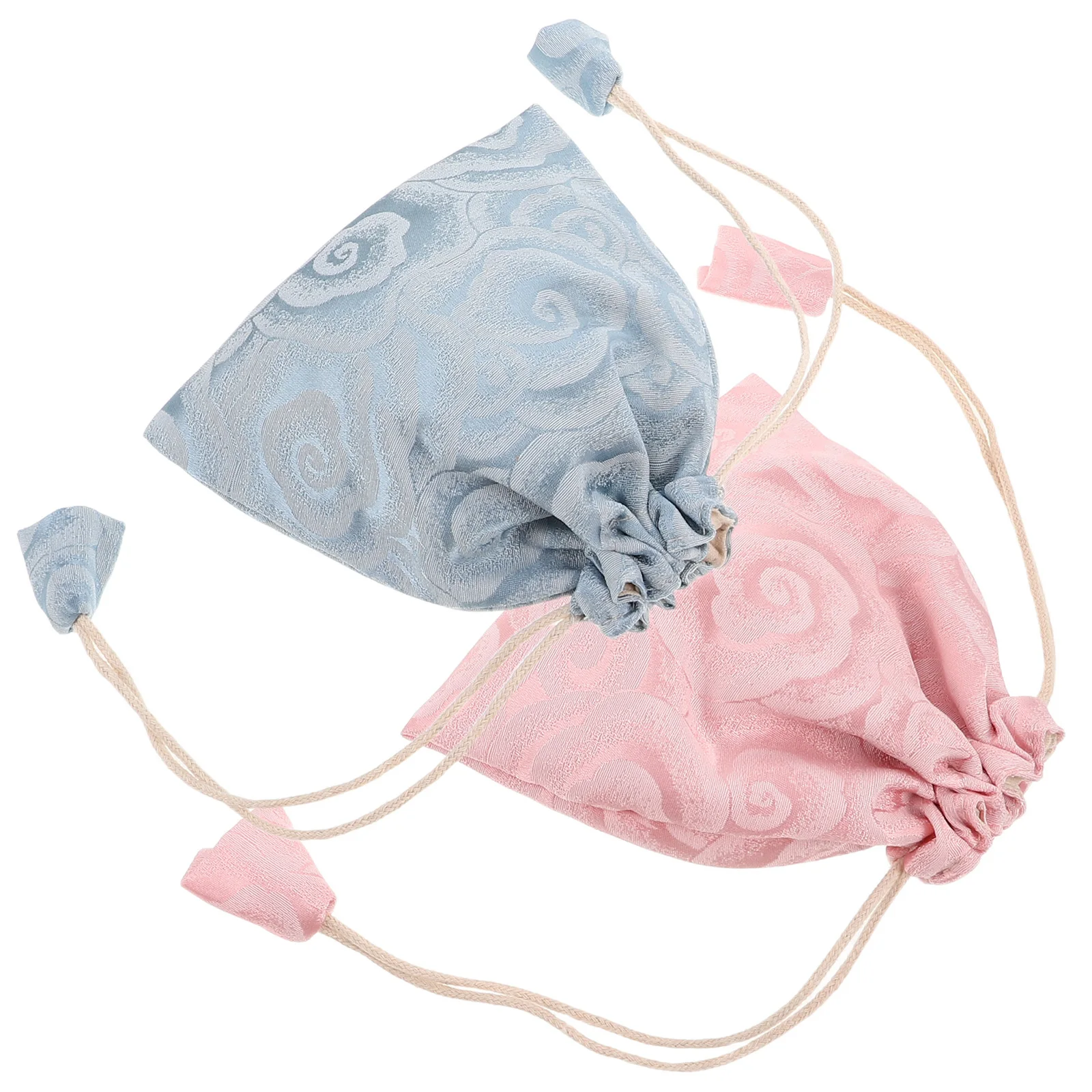 

2Pcs Drawstring Jewelry Bags Good Ventilation Scratch Free Protection for Necklaces Earrings Wedding Favors Small Velvet Bags