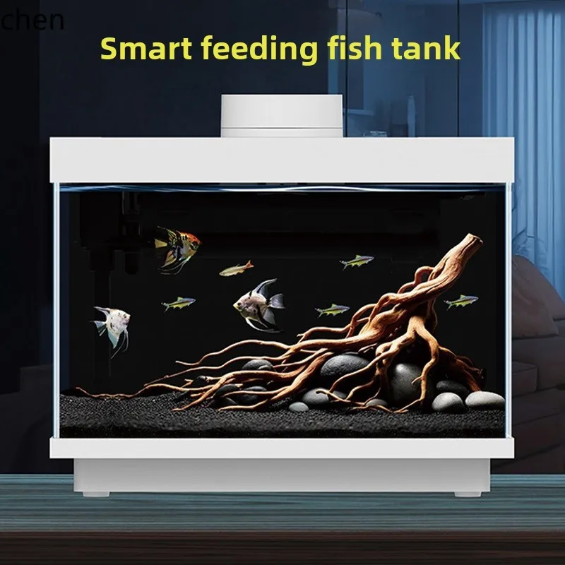 

YXY Fish Tank Small Living Room Desktop Household Filter Integrated Machine Ecological Full Set Landscaping Renovation Aquarium