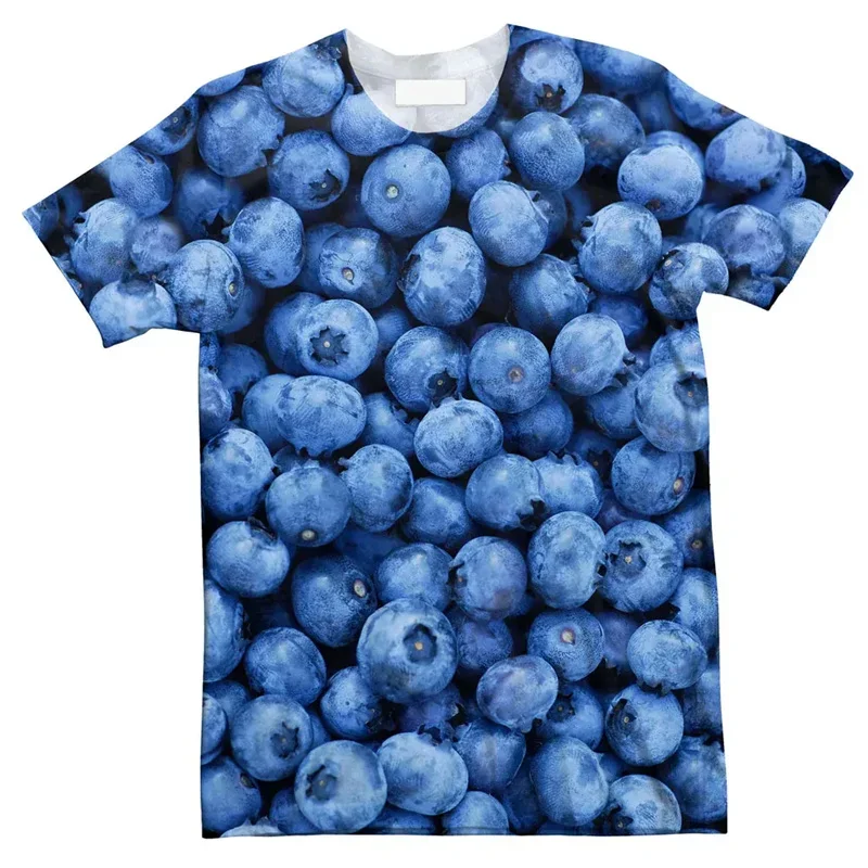 Fashion 3d Printed Fruit T Shirt For Men Vegetables Graphic T-Shirt Tops Women Summer Round Neck Short Sleeves Street Tee Shirts