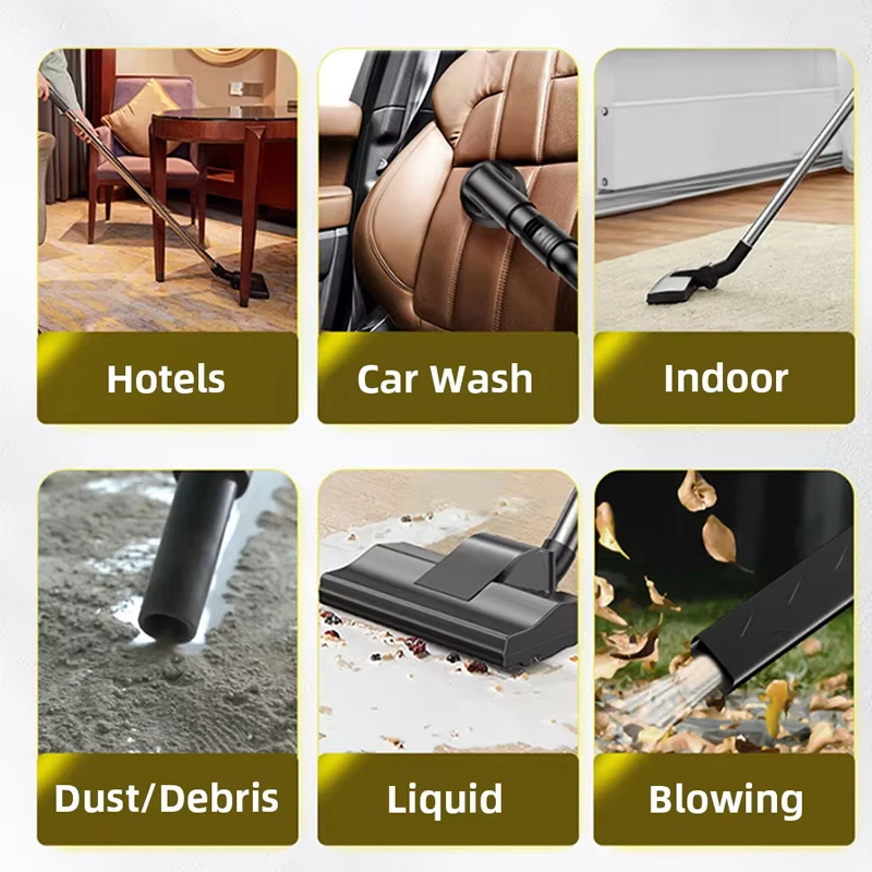 مكنسة كهربائية 3 في 1 25 لتر 3000 وات/40 لتر 3300 وات مكنسة كهربائية صناعية رطبة وجافة للفنادق والمراكز المنزلية والمستودعات وغسيل السيارات