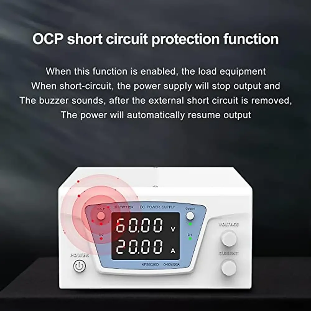 Encoder-Knopfschalter, DC-Netzteil, variable Tischnetzteil mit OCP-Funktionalität, 0–30 V, 0–20 A, einstellbares Netzteil-Set