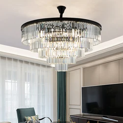 Modern Crystal Gold Chandelier Lighting Living Room Bedroom Decor Chandeliers Suspension Luminaire Ceiling Hanging Lamp