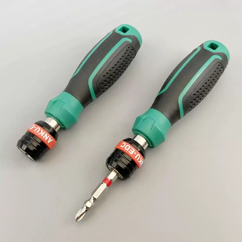 Double Head Screwdriver 6.35mm Ejected Precision Screwdrivers Slotted Phillips Wrench 1/4'' Batch Head Handle Hand Tool