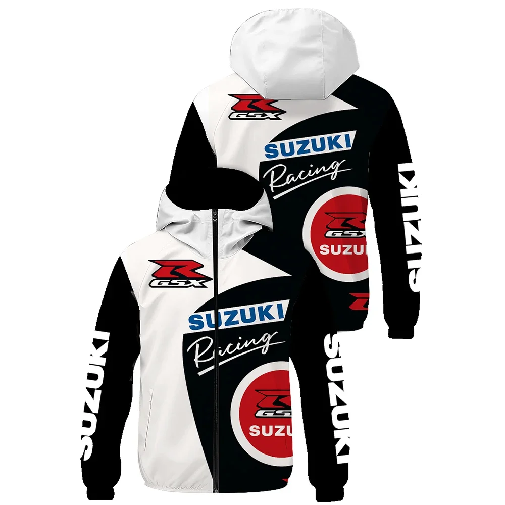 Chaqueta de carreras Suzuki, chaqueta de motocicleta, chaqueta de protección solar para carreras de resistencia Suzuki, chaqueta de carreras para ciclismo al aire libre, abrigo para hombre, ropa