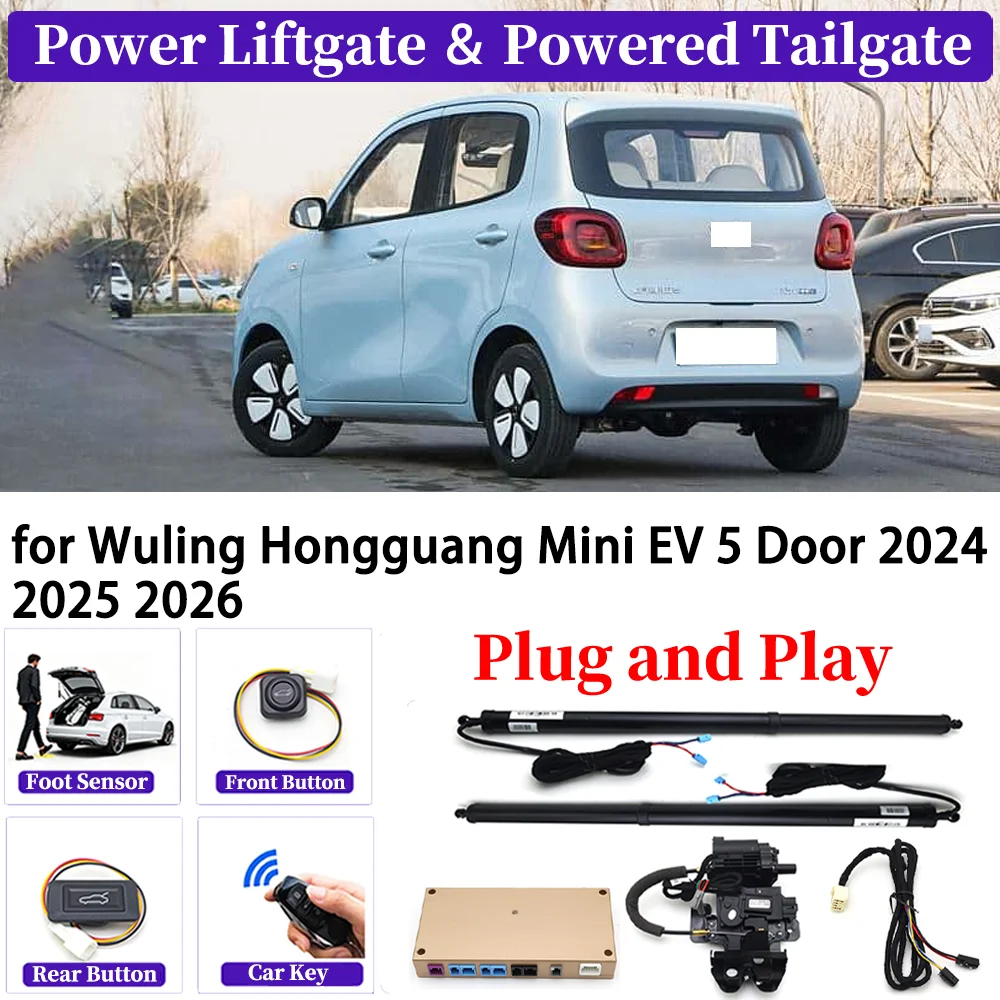 for Wuling Hongguang Mini EV 5 Door 2024-2026 OEM Upgrade Car Automatic Power Liftgate Kit Smart Auto Electric Tailgate System