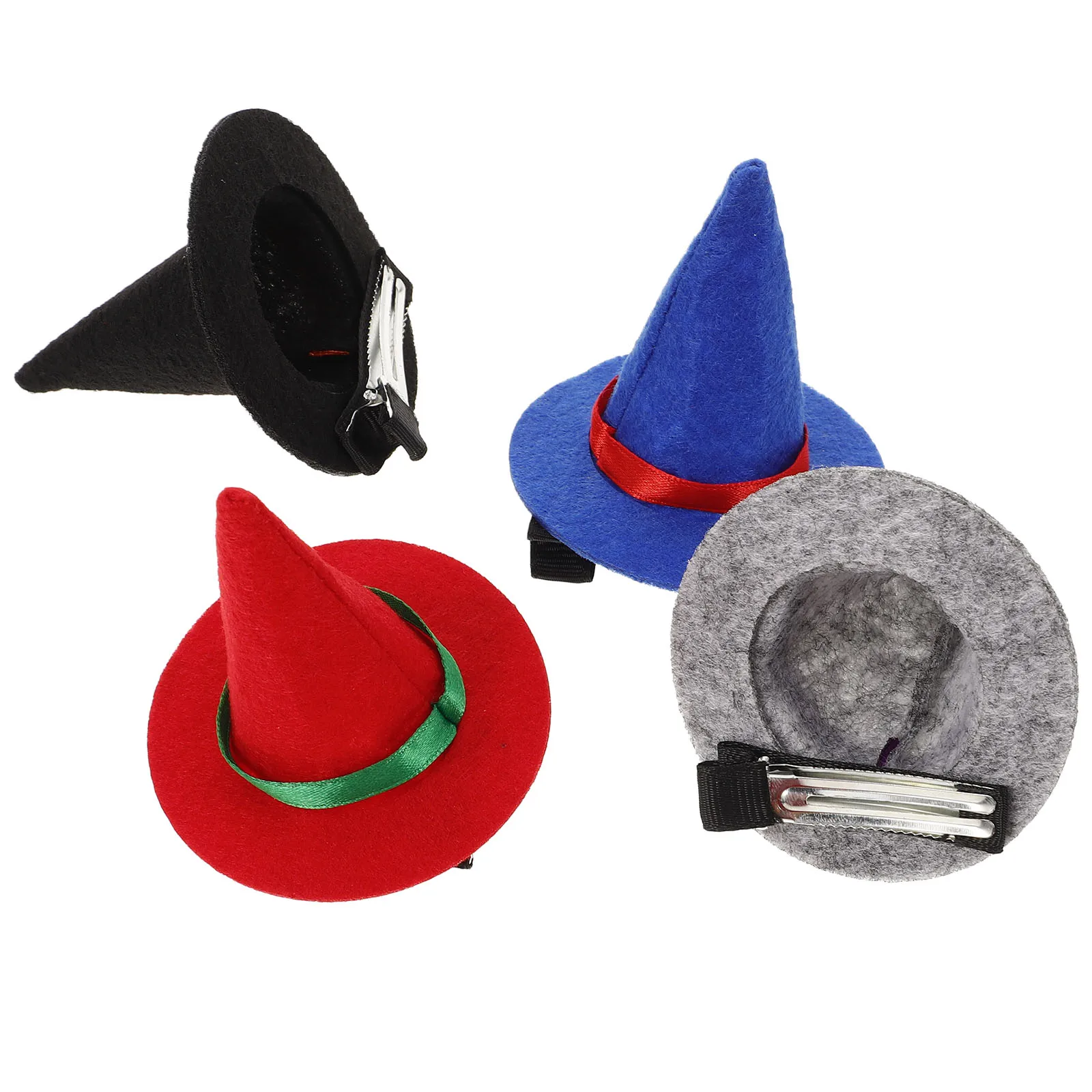 

4pcs Witch Hat Hair Clips for Halloween Costume Party Witch Hats Decorations Decorations Women Headwear Craft Supplies