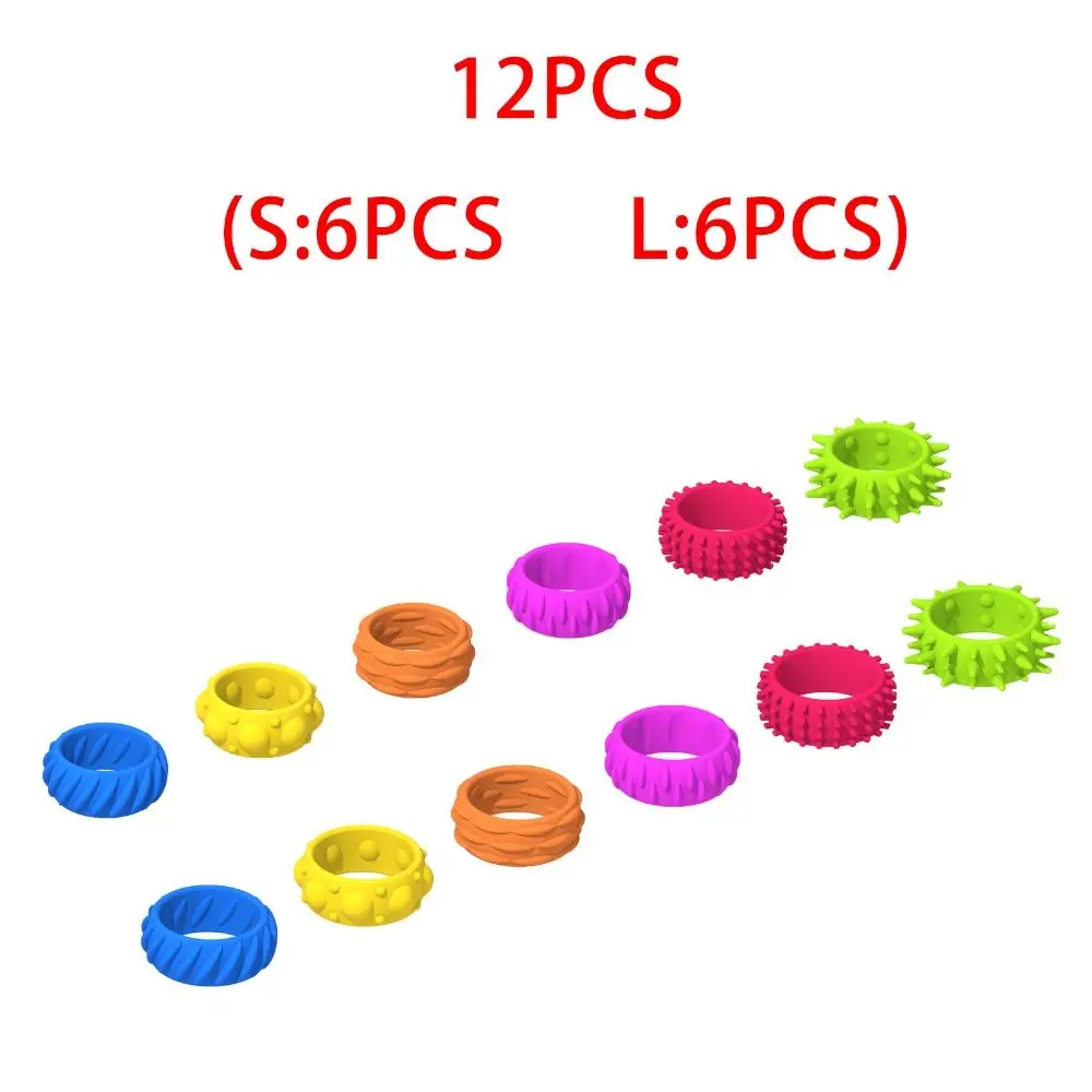 With Tips Sensory Fidget Rings Enhancing Attention Stretchable Silent Decompressors Rings Silicone Unique Silicone Sensory Ring