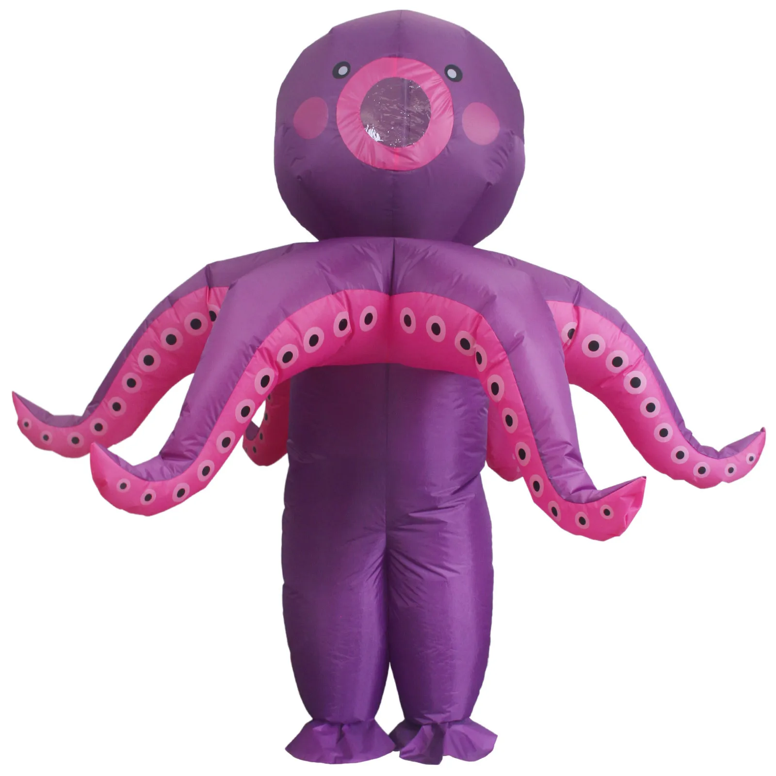 Adults Sea Monster Octopus Inflatable Costume Cartoon Blow Up Suit with Fan Funny Fancy Dress For Xmas Halloween Carnival Party - view 2