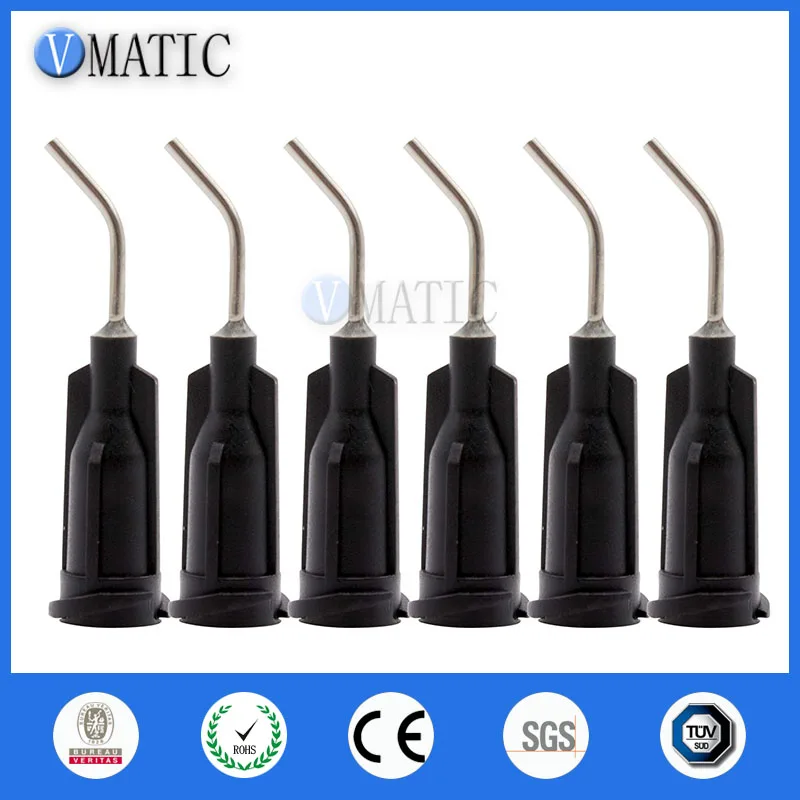 

High Quality 19G Black 0.5'' Length 45 Degree Bend Bent Blunt End Stainless Steel Dispensing Needle Tips 1/2 Inch