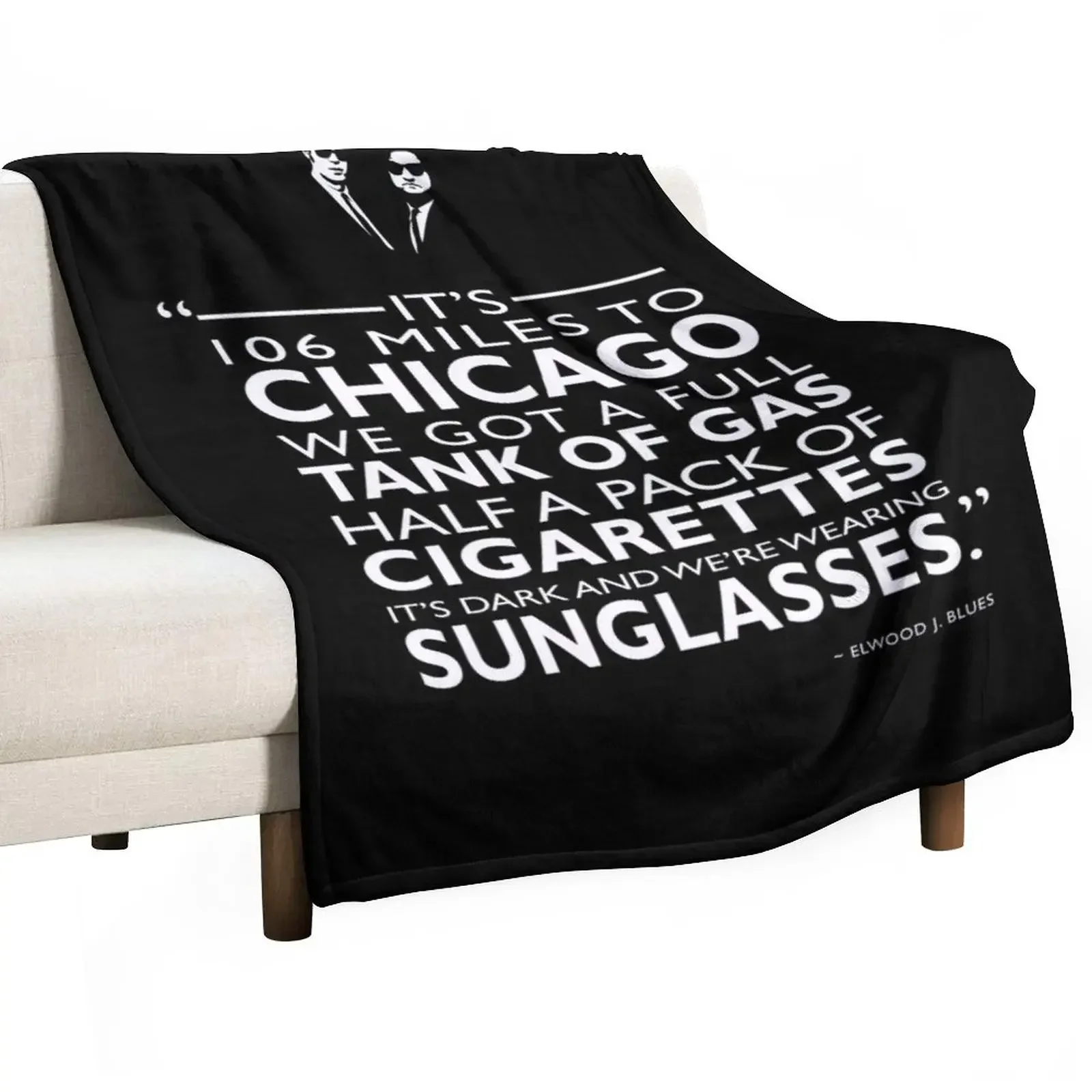 Its 106 Miles To Chicago Throw Blanket Bed Fashionable Decorative Sofas halloween Softest Blankets