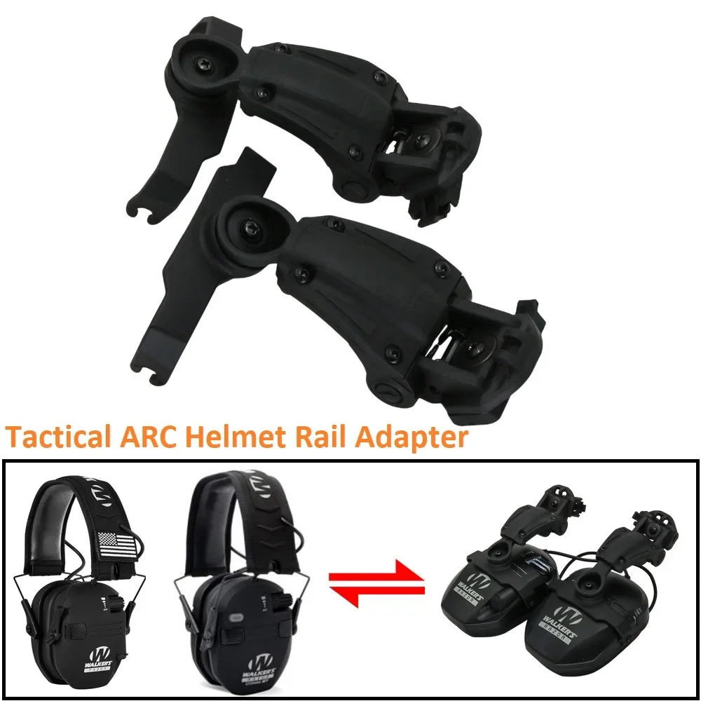 

HEARGEAR Electronic Earmuffs Tactical ARC Rail Adapt for Walker's Razor Slim Hearing Protection Airsoft Shooting Hunting Headpho