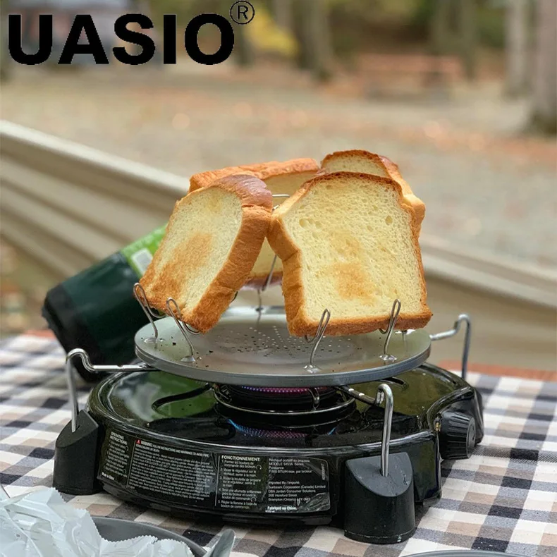 Toaster Rack Simple Portable Stainless Steel Toast Rack Outdoor Camping Toaster Folding Portable Grill Multi-Purpose Stove Grill