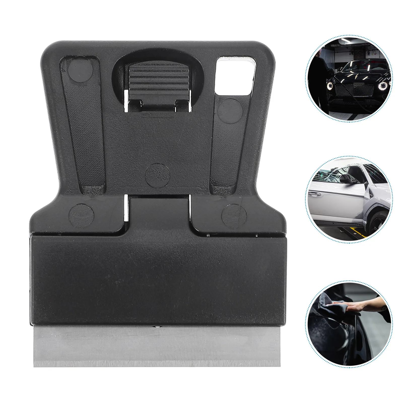 4pcs Cleaning Scraper Ergonomic Handle Sticker Removal Tool For Window Glass Tile Floor Multi-Purpose Razor Spatula