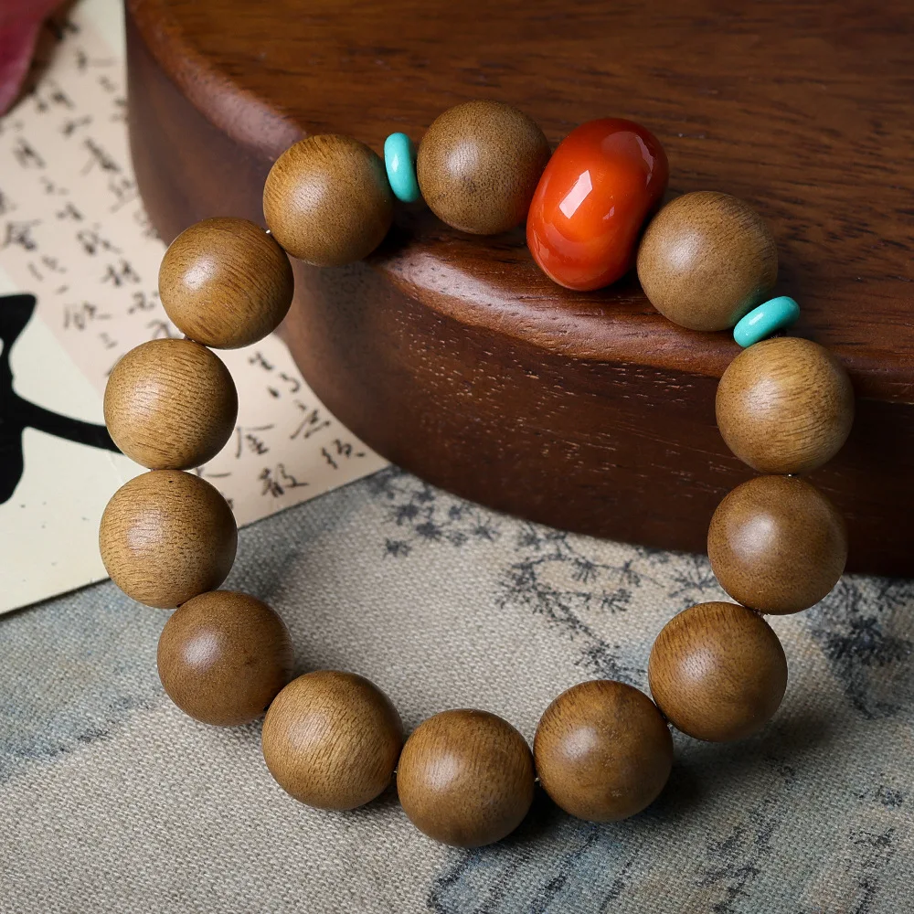 2026 New Yellow Chinaberry Sinking Wood Bracelet Original Wenchuan Warring States Red Chinese Style Strings