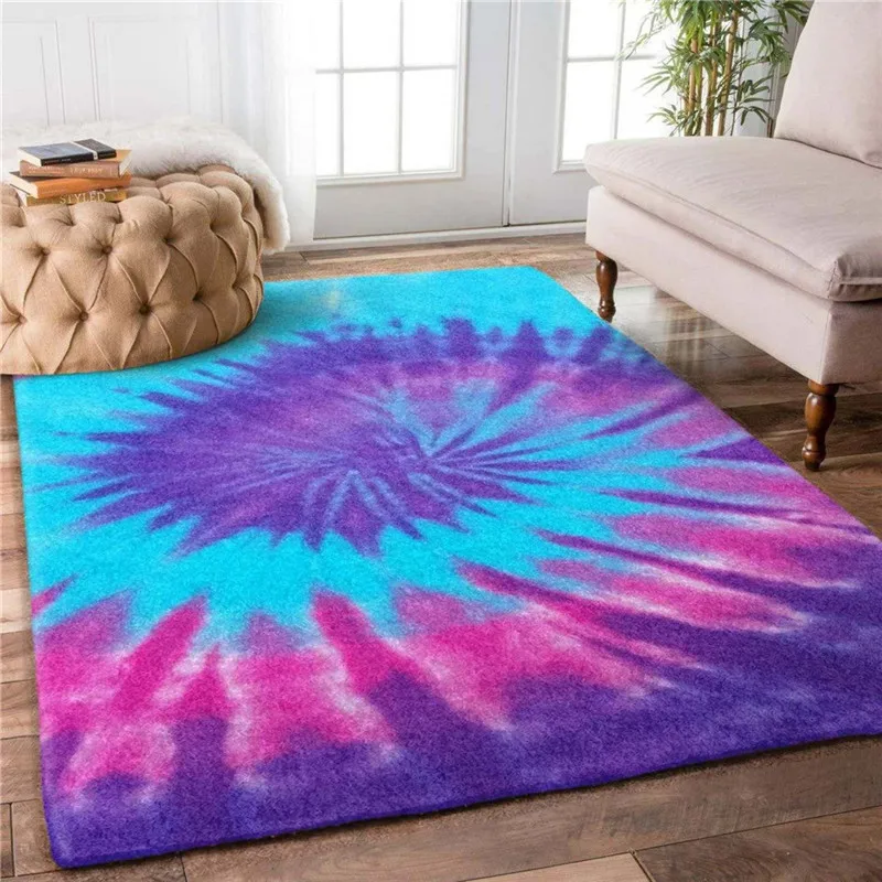 

Psychedelic Area Rug 3D Printed Carpet Mat for Living Room Doormat Flannel Print Bedroom Non-slip Floor Rug 01