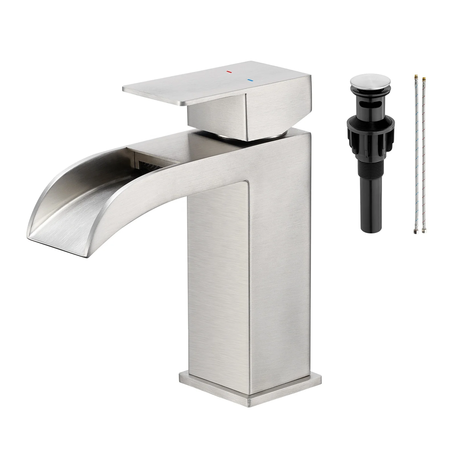 

CUPC Single Handle Faucets Bathroom Basin Waterfall Faucet Black Mixer Tap Faucets
