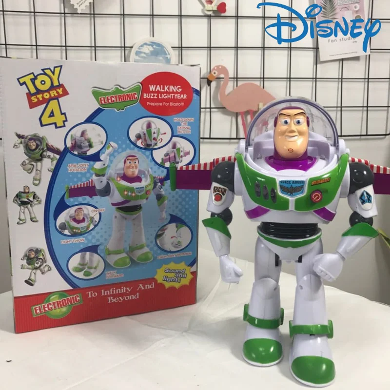 Disney w magazynie Toy Story detektyw Woody Tracy zabawki Buzz Lightyear świecące zabawki filmowe lalki ręcznie robione zabawki modele prezenty