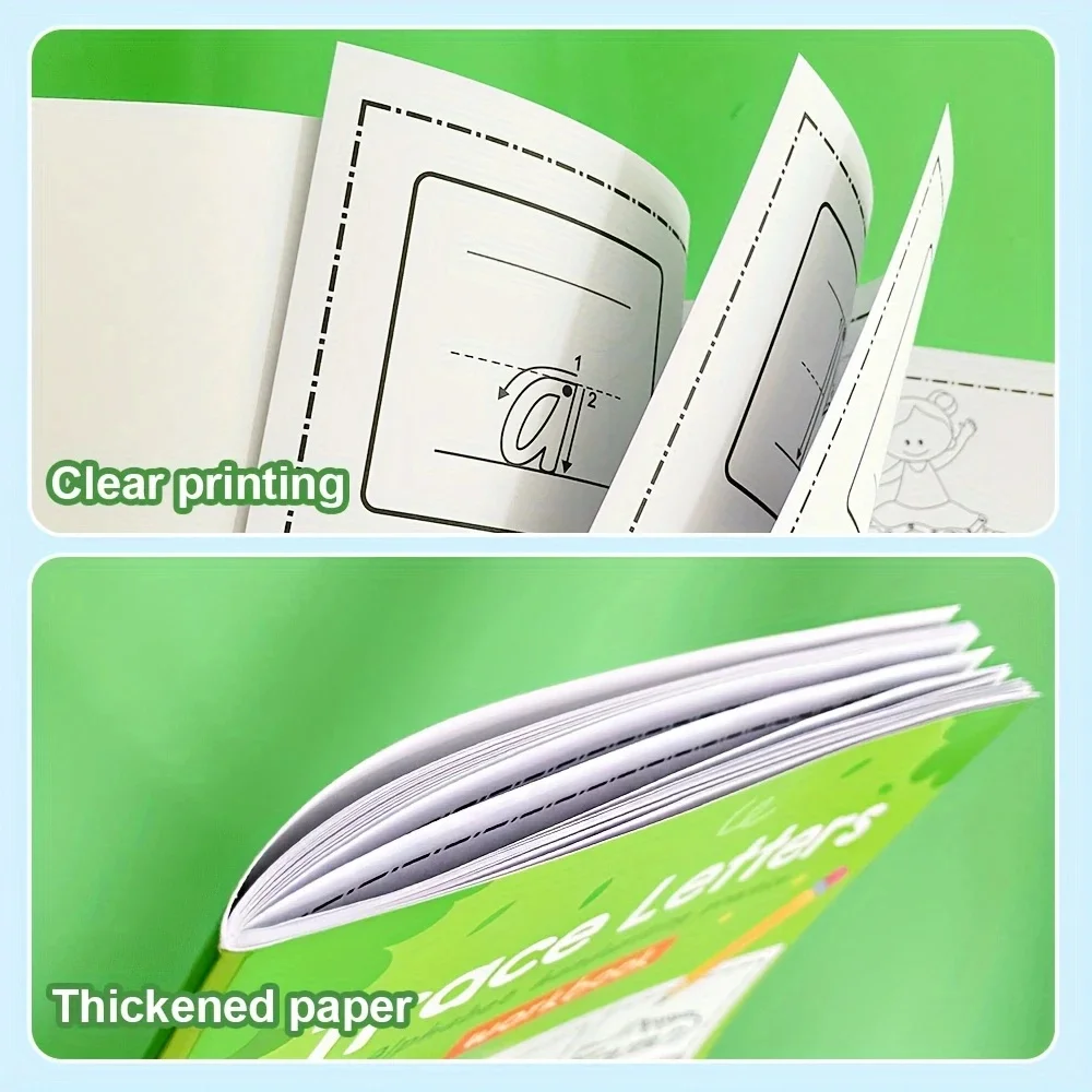 Letters A-Z Alphabet Early Education Tracing Workbook Writing Exercise Handwritting Practice Worksheets Trace Letters Montessori