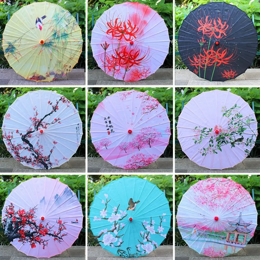 الصينية العتيقة نمط مزيتة ورقة مظلة 56 سنتيمتر 10 ألوان مظلة الزخرفية ازياء التصوير مظلة أداء الرقص #1