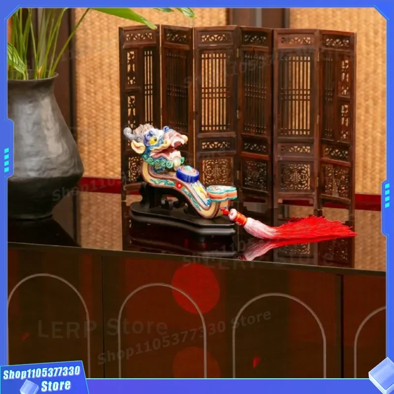 Xianglong Ruyi Ceramic Ornament Handmade Traditional Guochao Home Decor Mid to High End Business Enterprise Gift Set