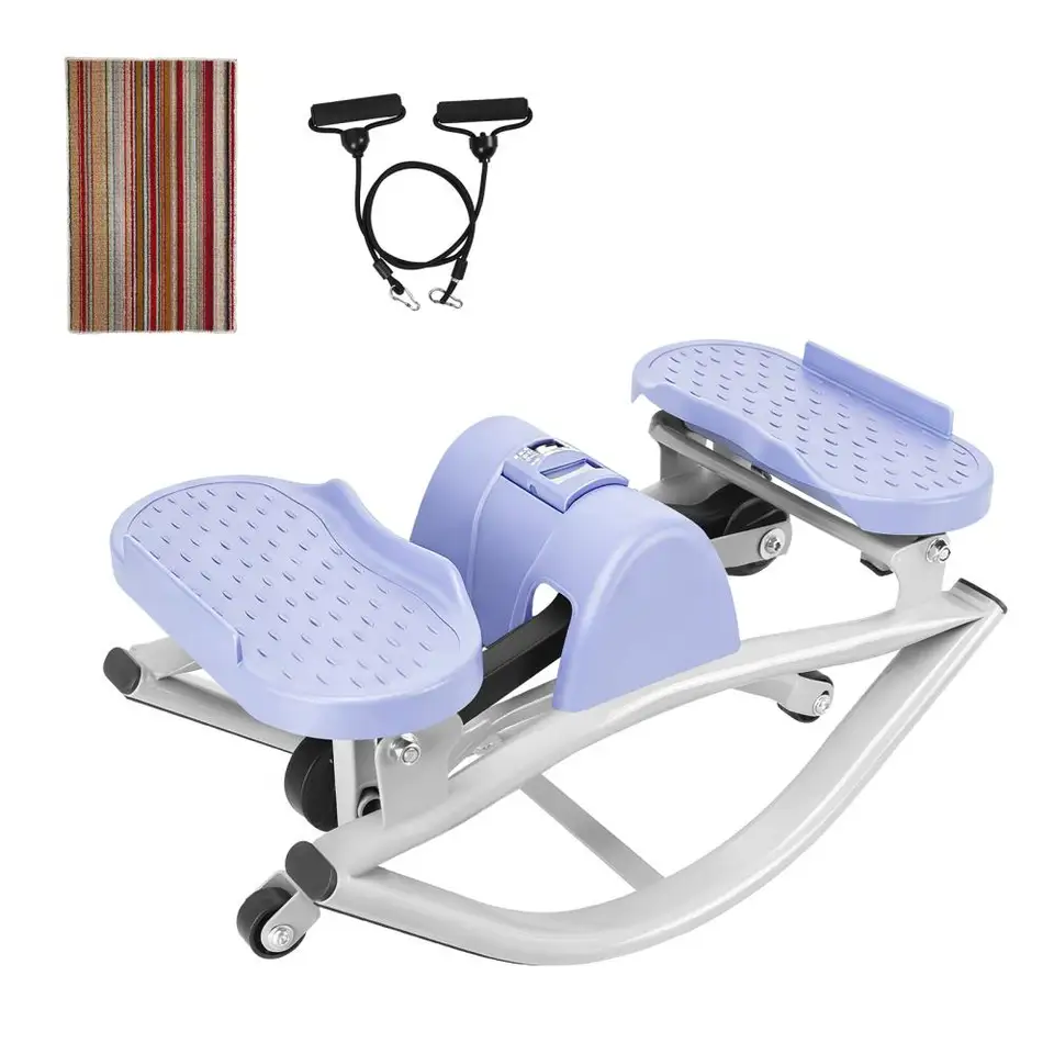 Low Shock Lateral Rocking Fitness Stepper with LCD Monitor