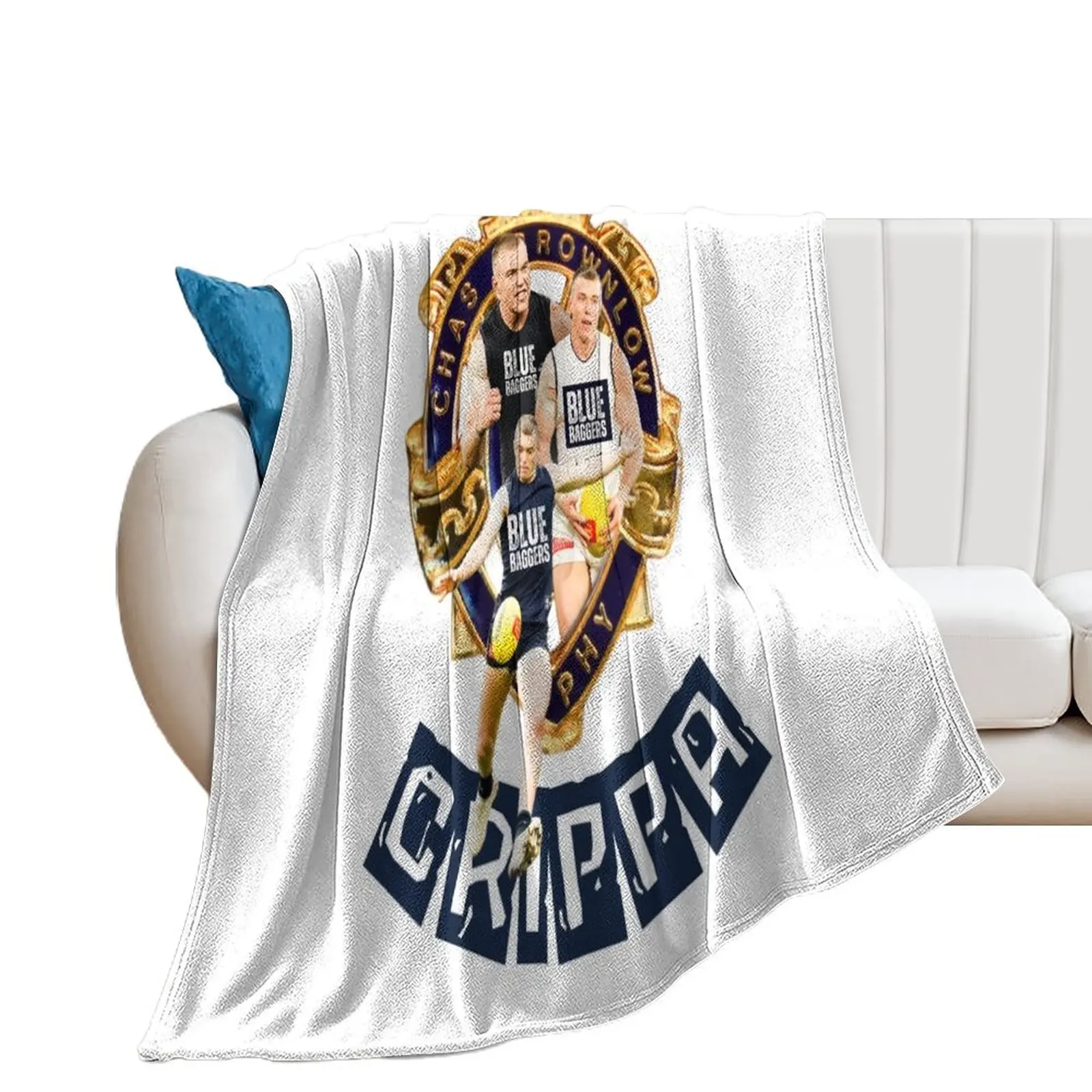 

Patrick Cripps Brownlow Medalist Carlton Football Club Throw Blanket Luxury Brand Sofa Quilt Fashion Sofas Blankets