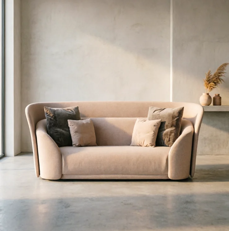Soothin Designer Living Room Furniture High End Durable Modern Minimalist Couch Sofa Special Price Bloom Series Leather Sofa Set