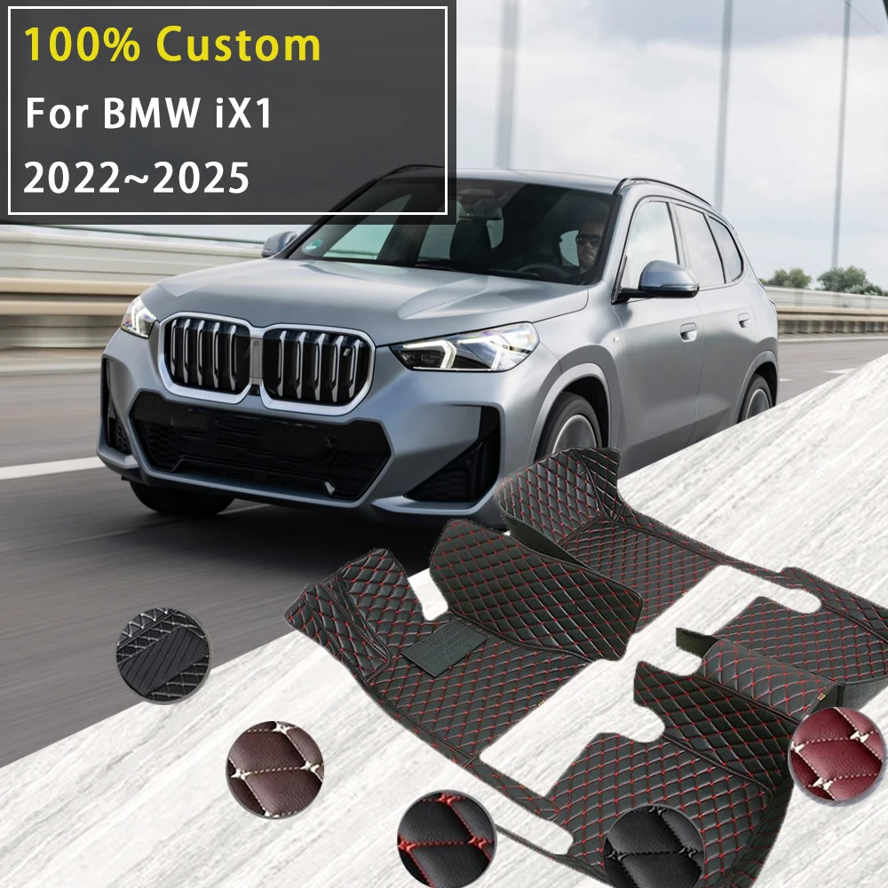 

Car Floor Mats For BMW iX1 2022 2023 2024 2025 Waterproof Custom Auto Foot Pads Automobile Carpet Cover Interior Accessories