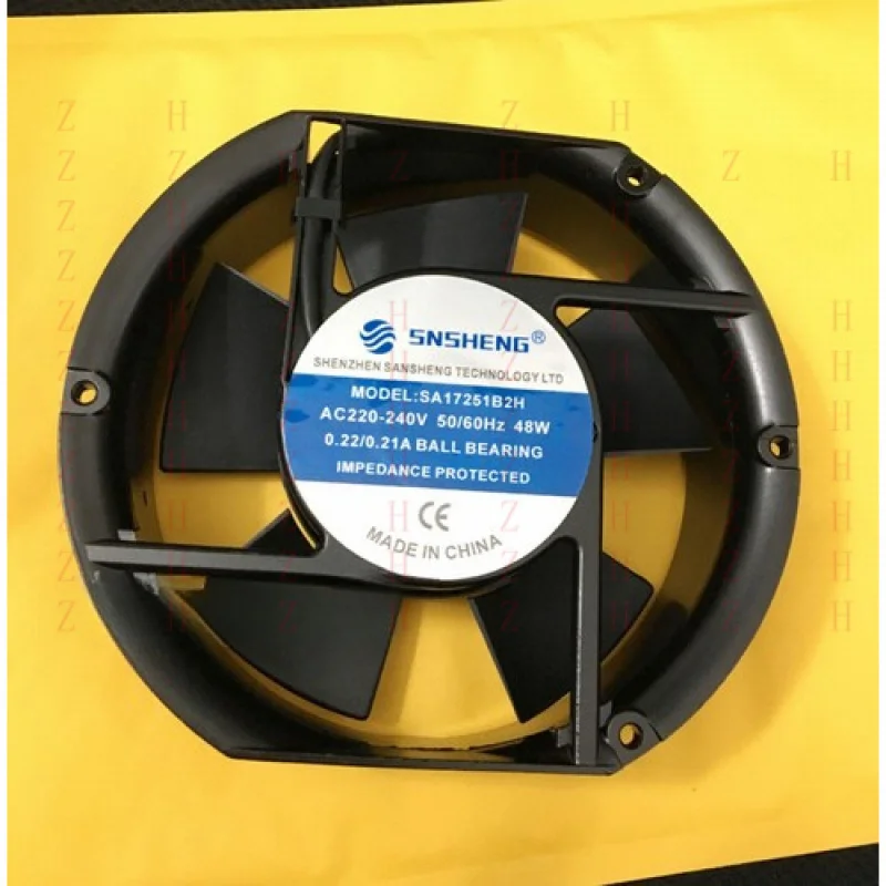 

XXZ for 1PCS Large wind cooling fan 220V 34W 0.22A aluminum frame AC SA17251B2H